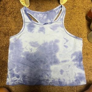lululemon athletica Light Blue Tie-Dye Tank Top